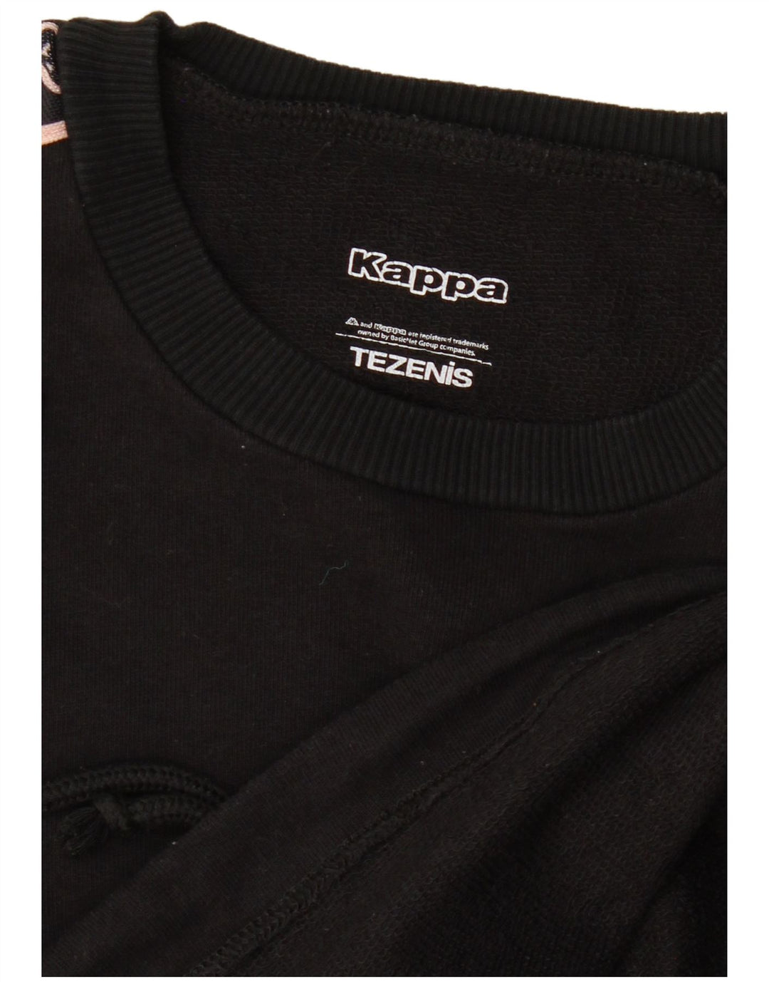 Kappa Damen Tezenis Graphic Sweatshirt Pullover UK 12 Medium Schwarz