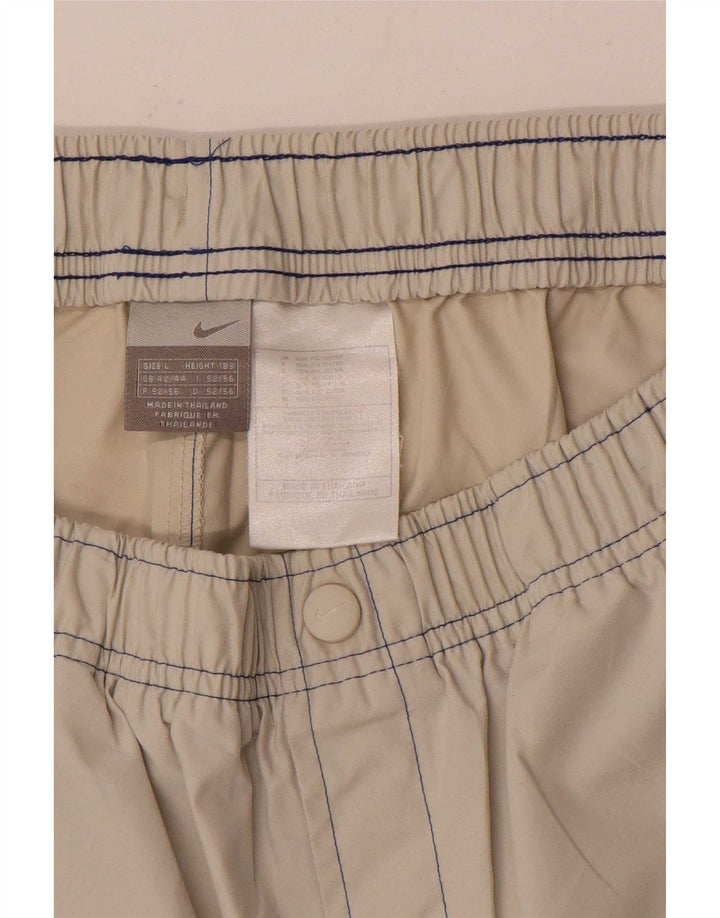 Nike Herren Bermuda Sport Shorts UK 42/44 Large Beige Polyester