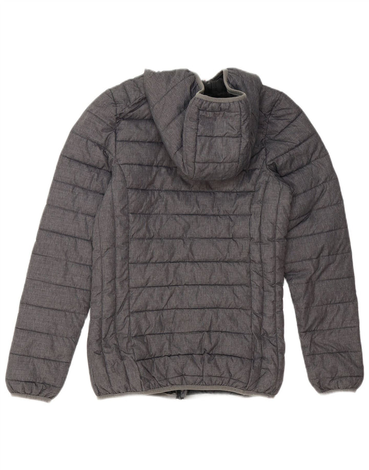 Ellesse Womens Hooded Wattierte Jacke UK 6 XS Grau Polyester