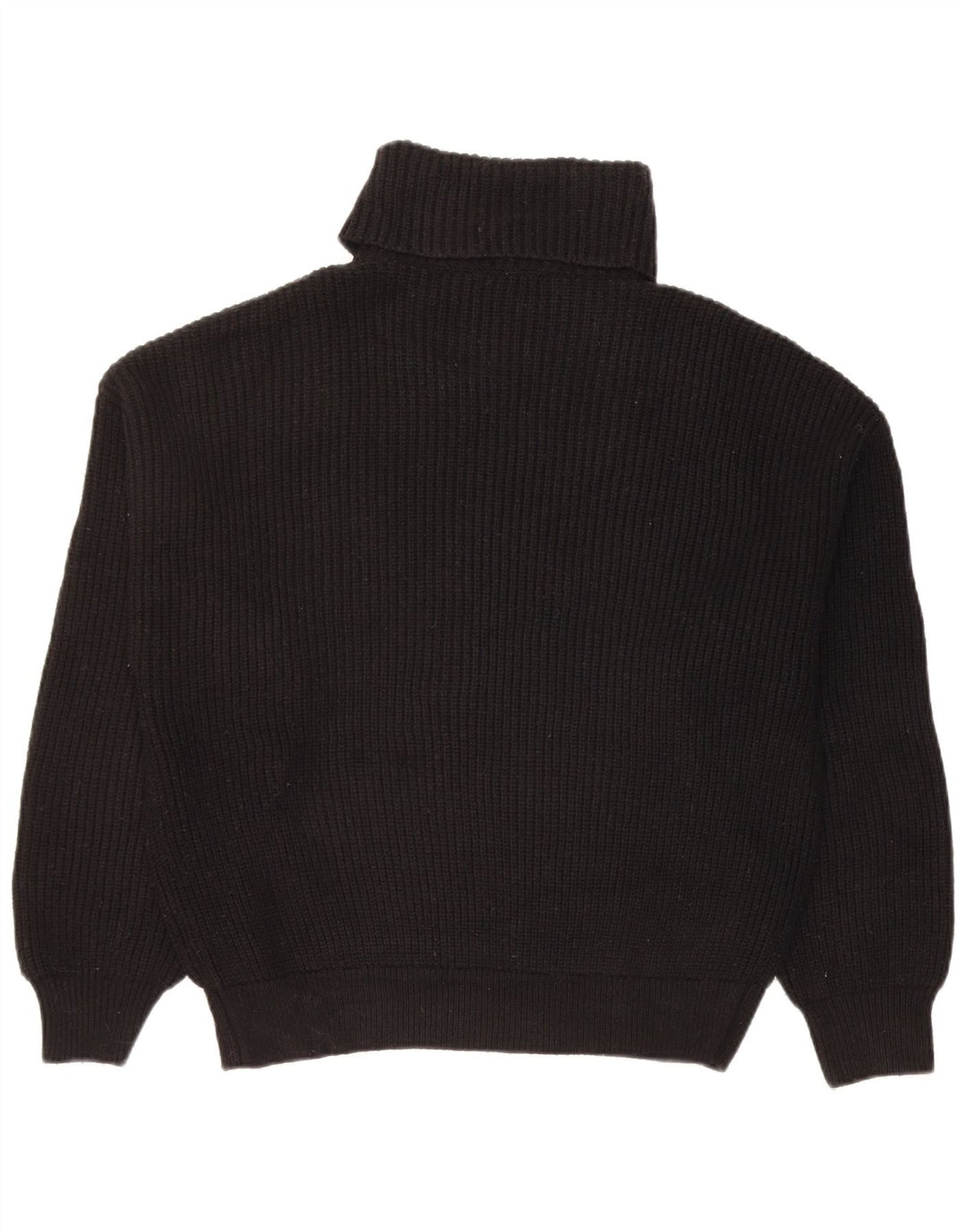 Rollkragenpullover für Damen von Zara, Gr. 14, mittlere schwarze Viskose