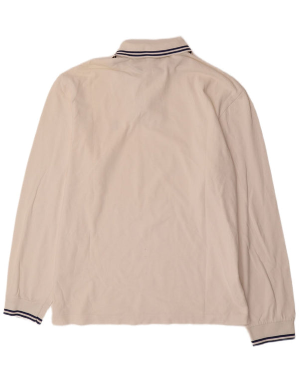 MARINA YACHTING Herren-Langarm-Poloshirt 3XL aus weißer Baumwolle