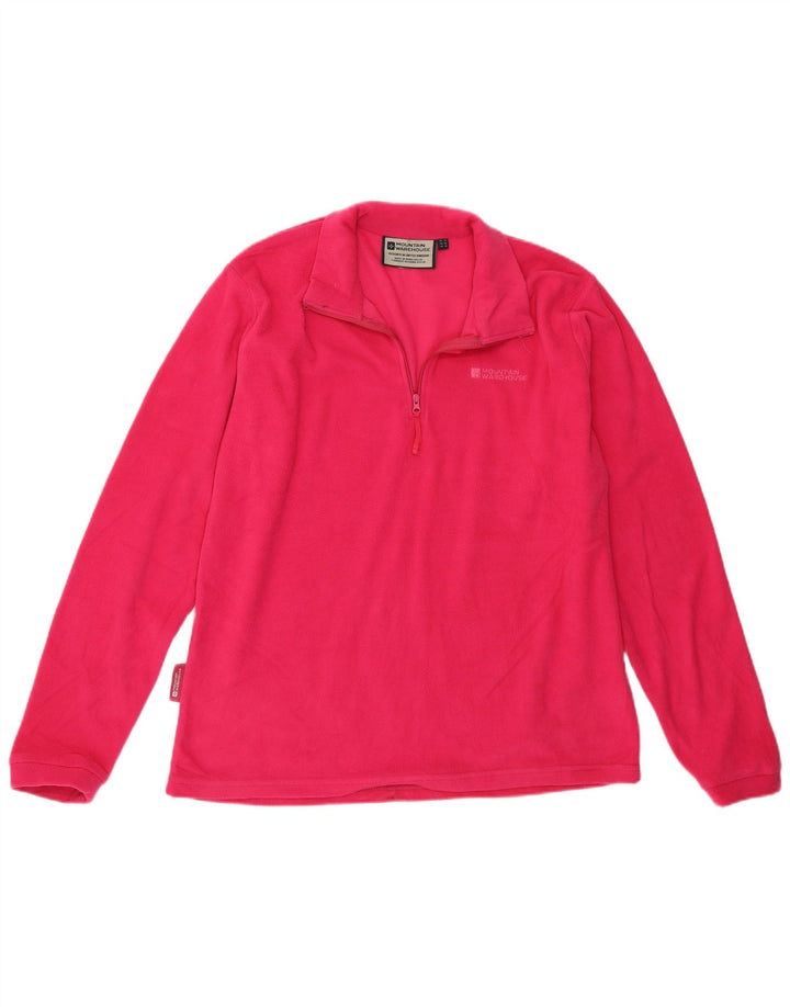 Mountain Warehouse Damen-Fleecepullover mit Reißverschluss am Hals, UK 14, Größe L, Rosa, Polyester