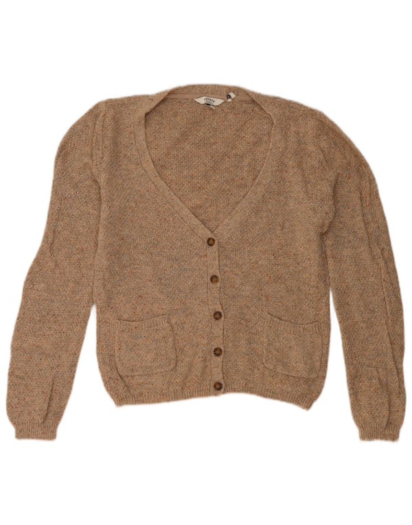 Fat Face Damen-Cardigan-Pullover UK 10 Small Braun Baumwolle