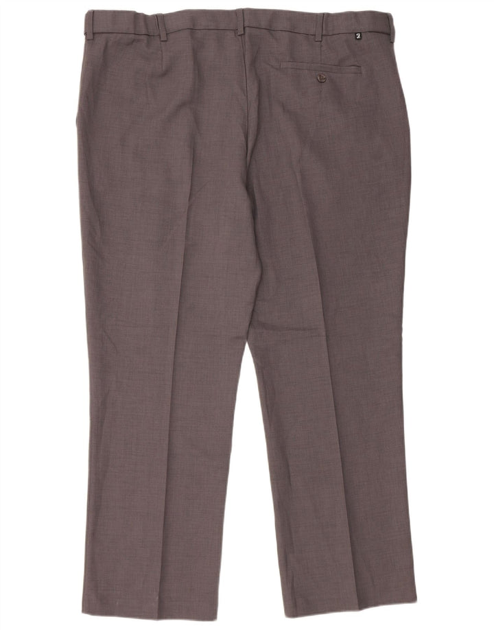 Farah Herren gerade Chinohose W42 L29 Grau Polyester