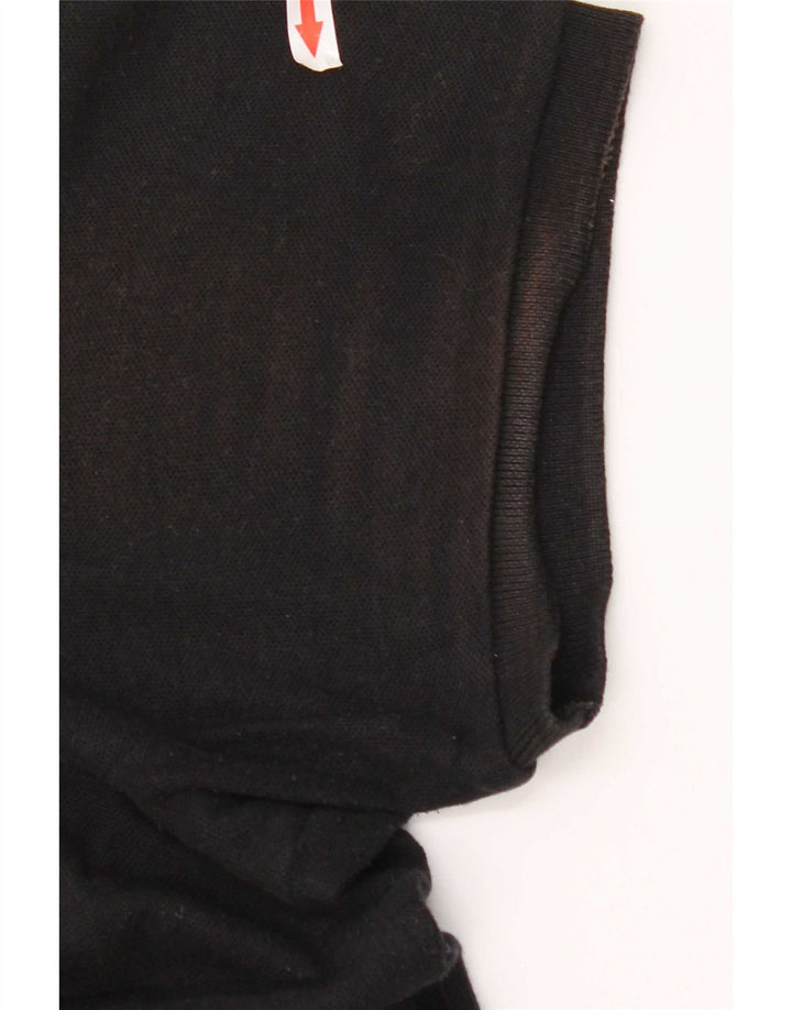 Fila Herren Kurzarm-Poloshirt mit normaler Passform, XL, Schwarz