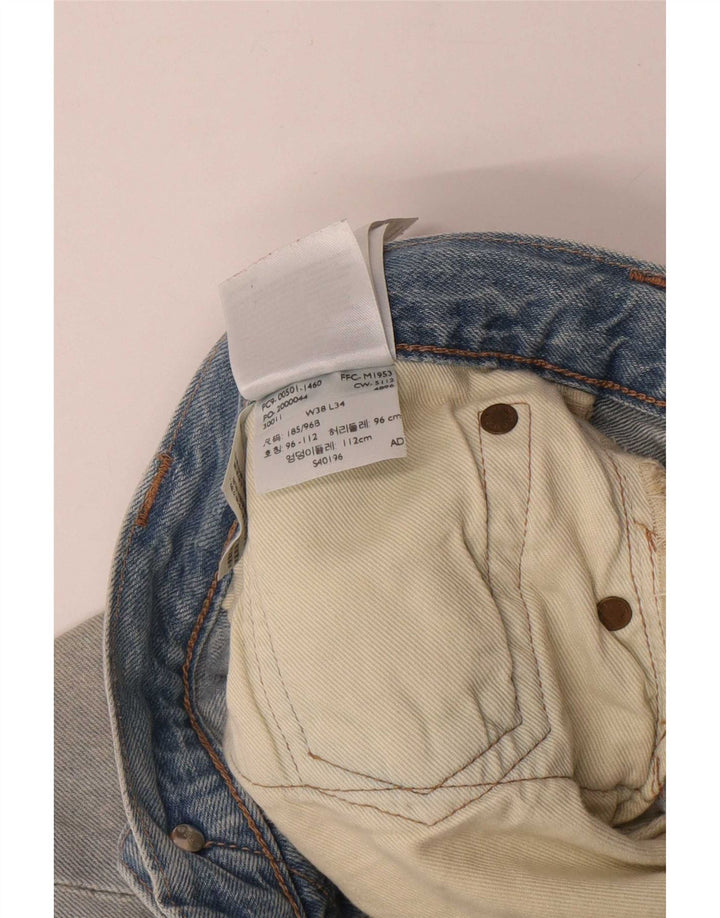 Levi's Herren 501 Straight Jeans W38 L34 Blaue Viskose