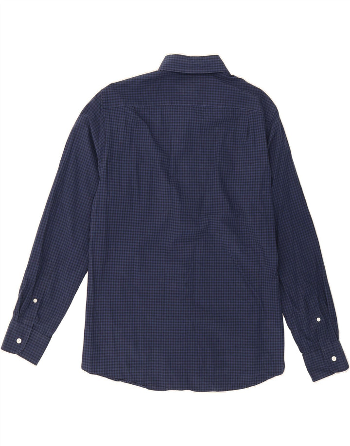 J. CREW Mens Shirt Medium Navy Blue Check Cotton Vintage J. Crew and Second-Hand J. Crew from Messina Hembry 