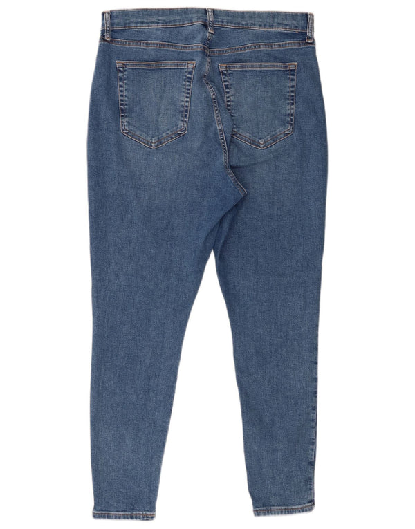 Topshop Damen Jamie Skinny Jeans UK 16 Large W30 L26 Blaue Baumwolle