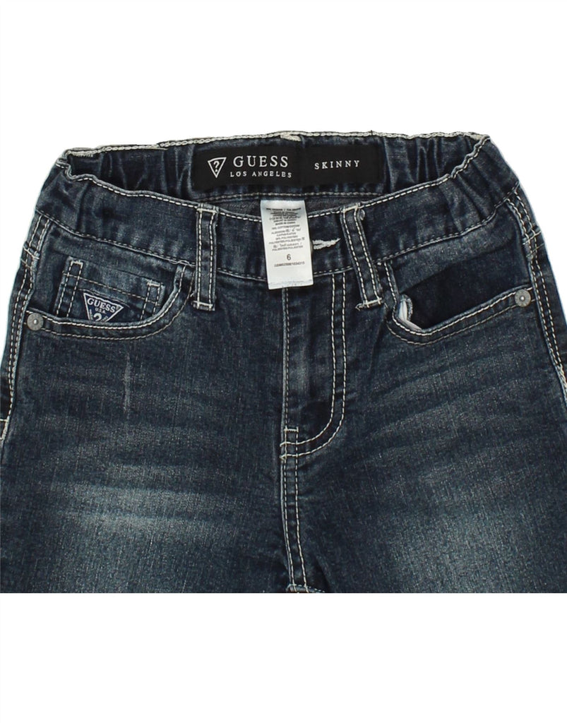 GUESS Boys Skinny Jeans 5-6 Years W21 L20 Navy Blue Cotton Vintage Guess and Second-Hand Guess from Messina Hembry 