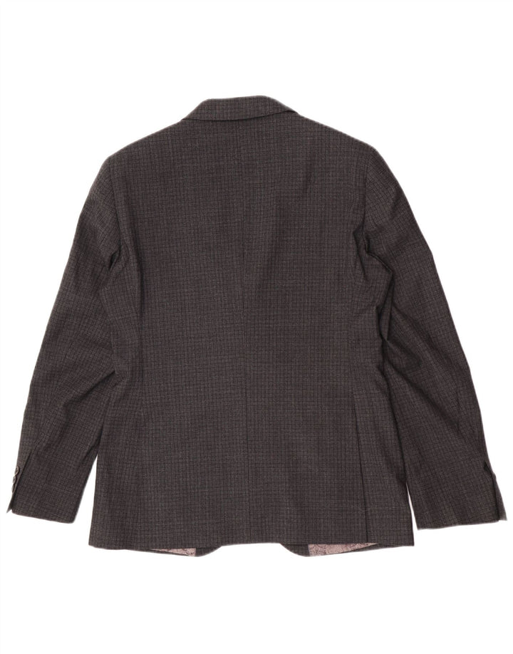 Ted Baker Herren-Blazer mit normaler Passform und 2 Knöpfen, Gr. 40, groß, grau kariert