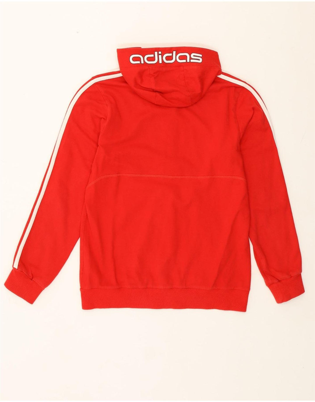 Adidas Mädchen-Kapuzenpullover mit Reißverschluss, 13–14 Jahre, rote Baumwolle