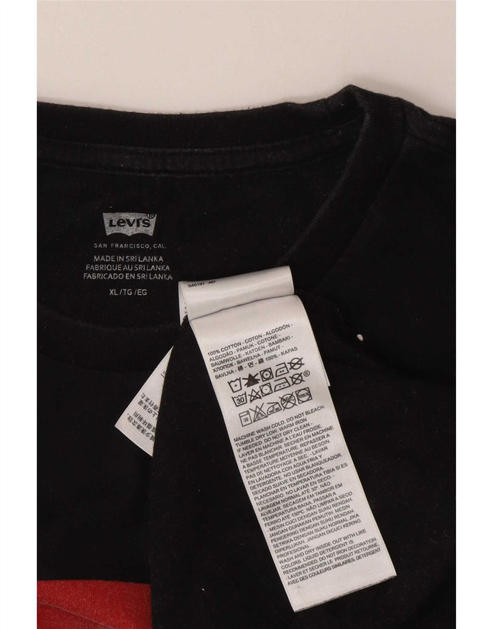 Levi's Herren-T-Shirt mit Grafik, XL, schwarze Baumwolle