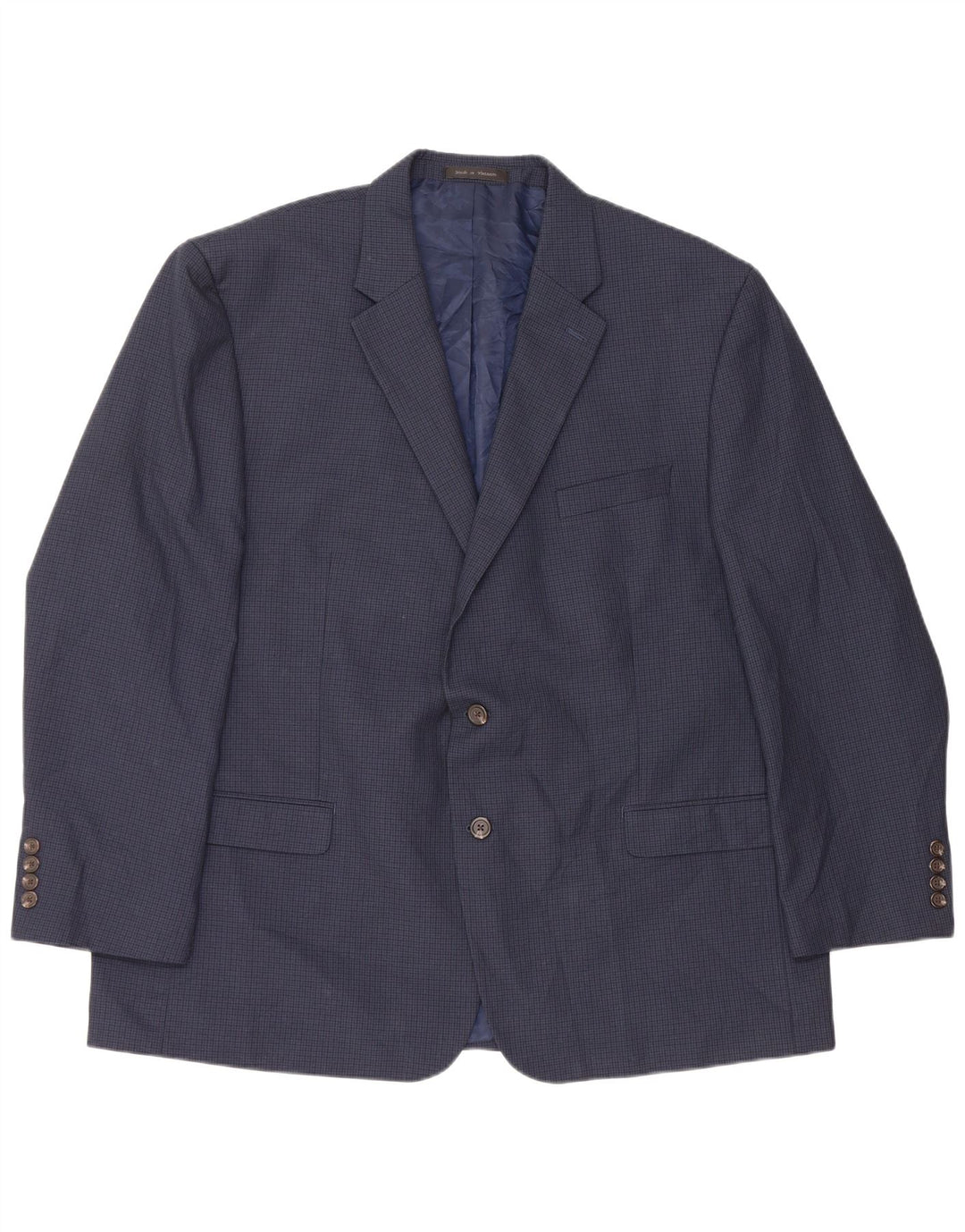 Chaps Herren-Blazer-Jacke, EU 50, groß, marineblaues Hahnentritt-Polyester