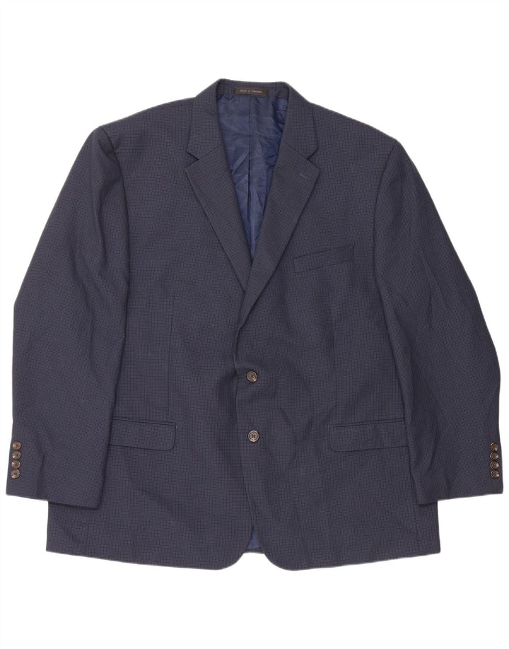 Chaps Herren-Blazer-Jacke, EU 50, groß, marineblaues Hahnentritt-Polyester