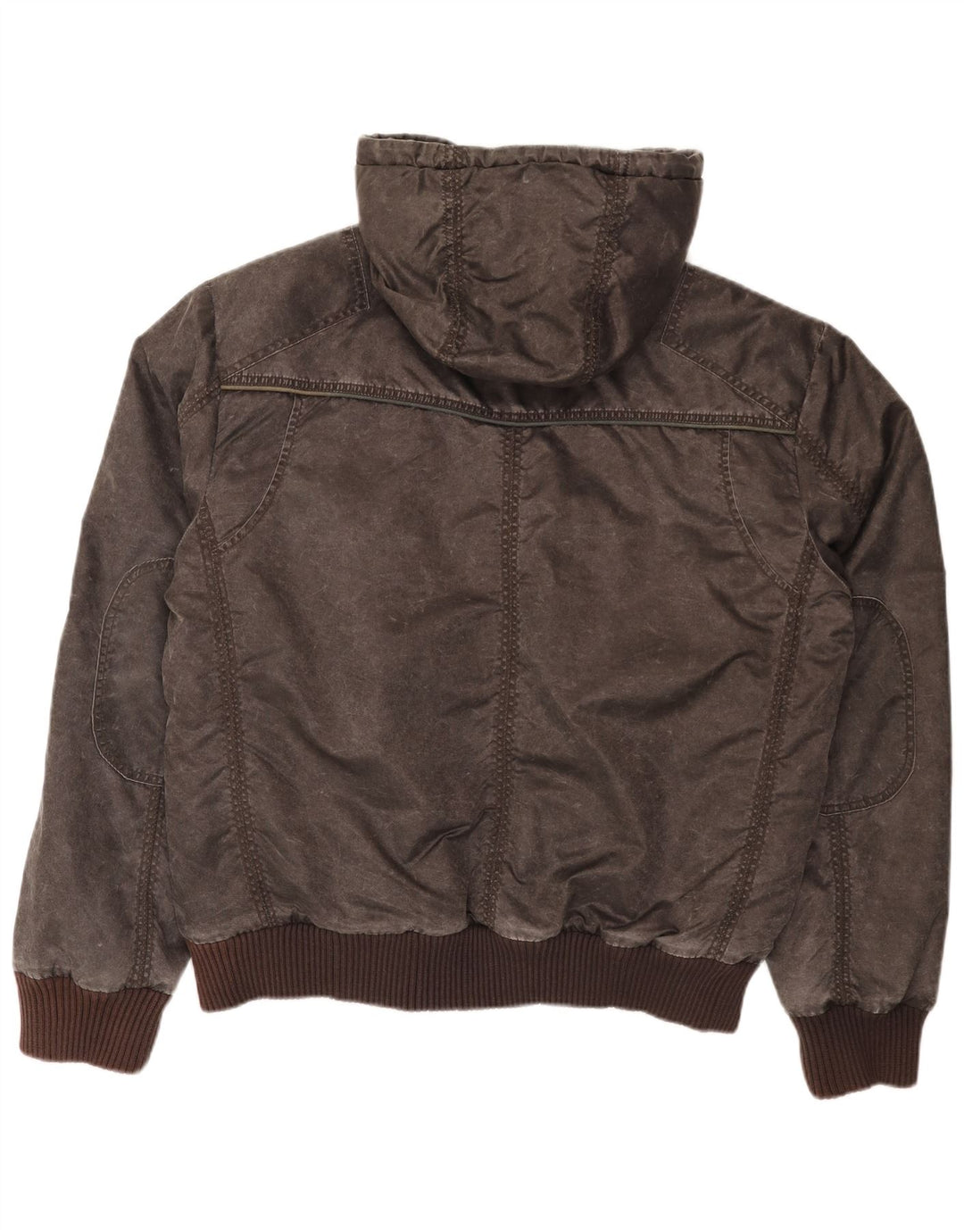 Mustang Herren-Bomberjacke mit Kapuze, UK 42, XL, braun, Polyamid