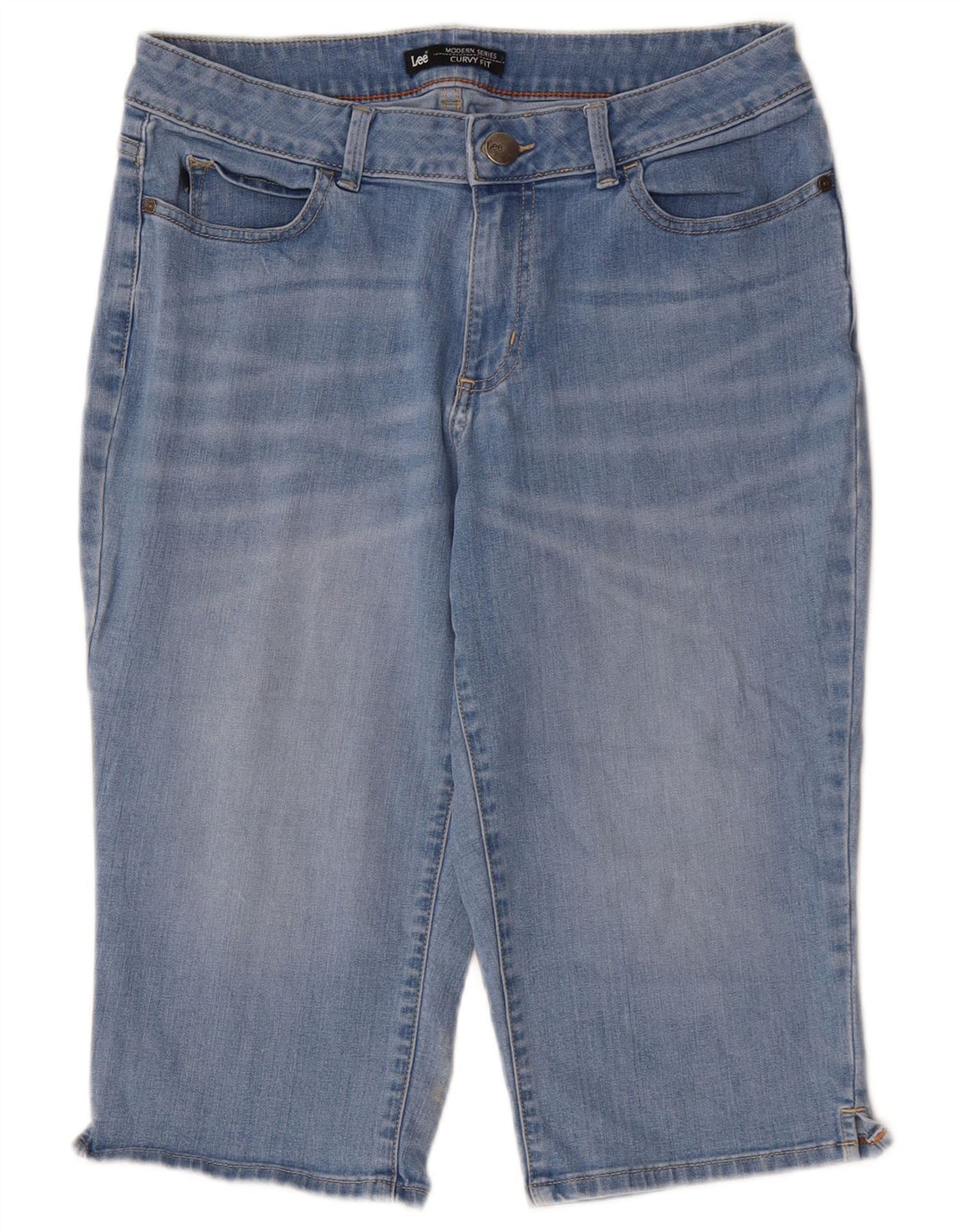 LEE Damen Modern Series Curvy Capri Jeans US 12 Large W30 L17 Blaue Baumwolle