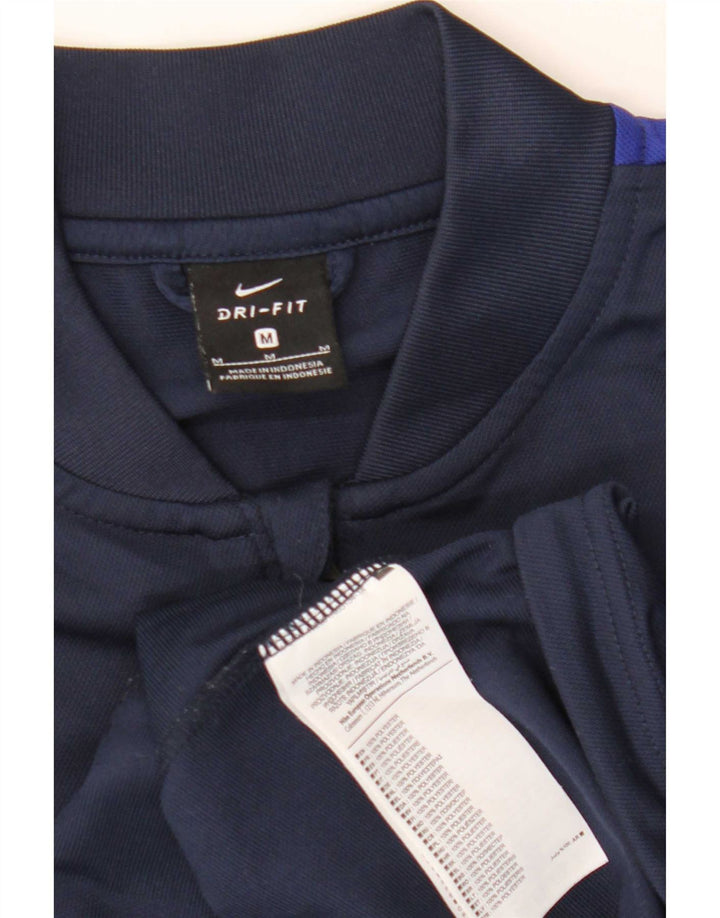 Nike Herren-Dri-Fit-Trainingsanzug-Top-Jacke, mittelgroß, Marineblau, Farbblock