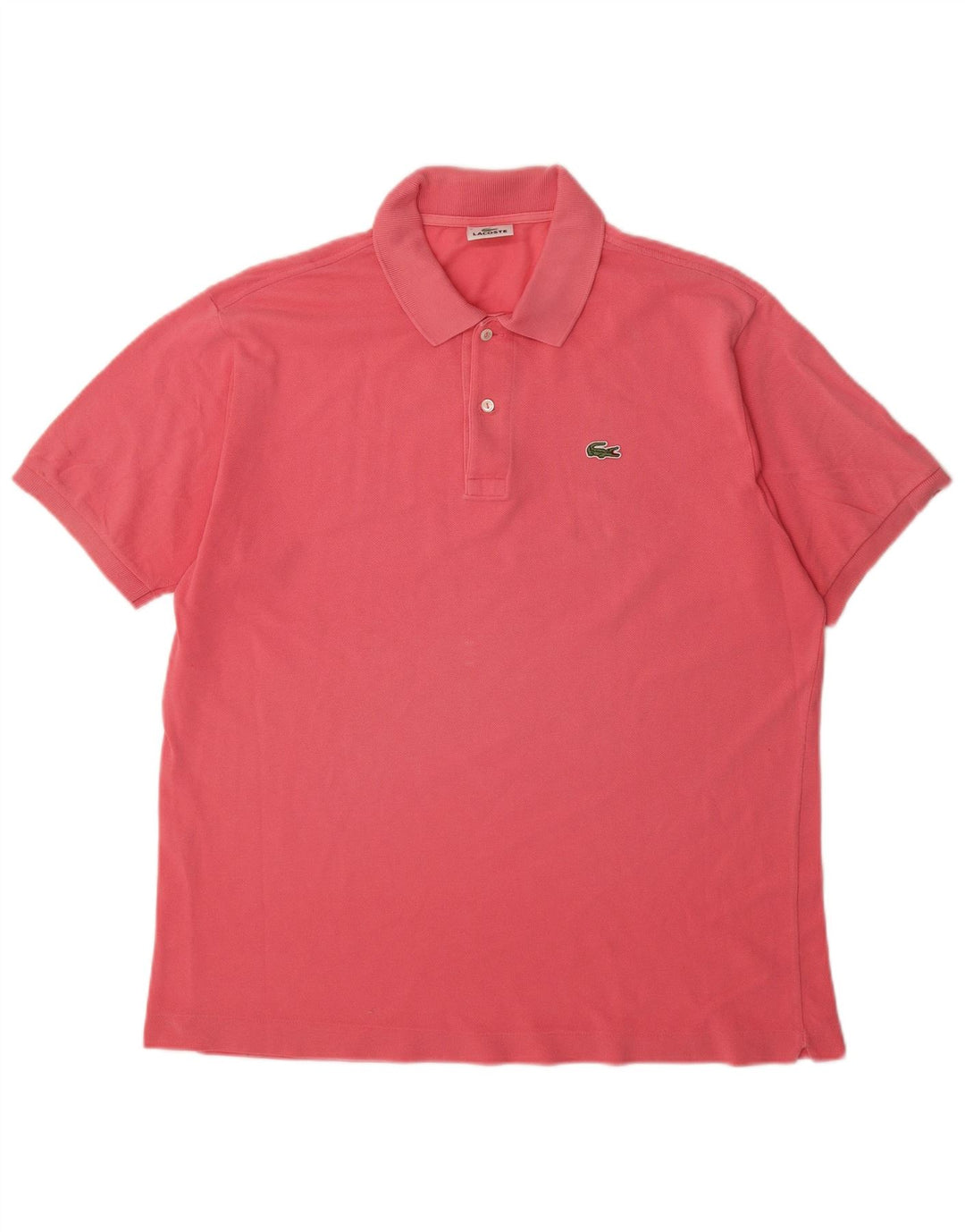 LACOSTE Herren Poloshirt Größe 6 XL Rosa Baumwolle