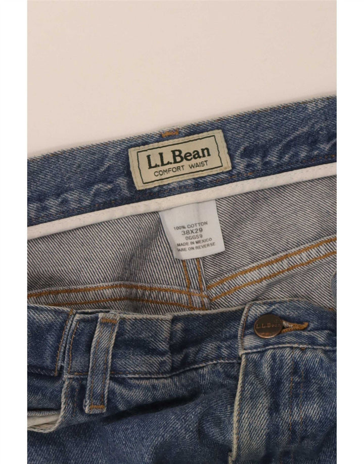 L.L.Bean Herren Straight Jeans W38 L29 Blaue Baumwolle