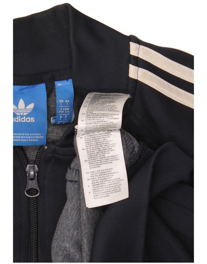 Adidas Herren-Trainingsanzug-Oberteil, große Jacke aus marineblauem Polyester