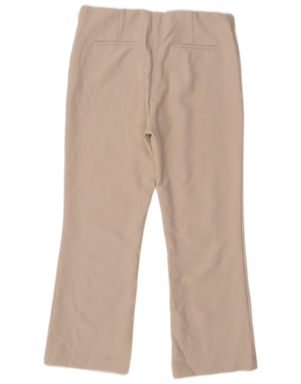 Zara Damen High Waist Bootcut Freizeithose XL W38 L28 Beige