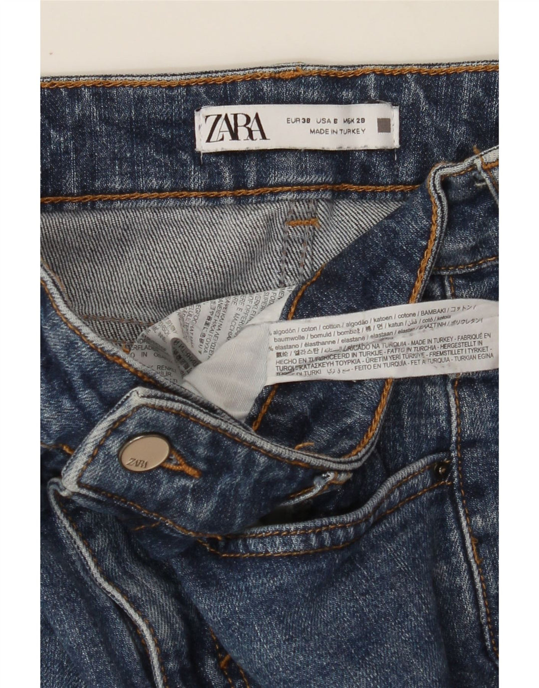 ZARA Womens Bootcut Jeans EU 38 Medium W28 L26 Blue Cotton Vintage Zara and Second-Hand Zara from Messina Hembry 