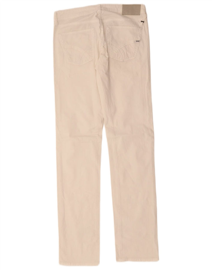 Gas Damen Albert Slim Jeans W29 L34 Weiße Baumwolle