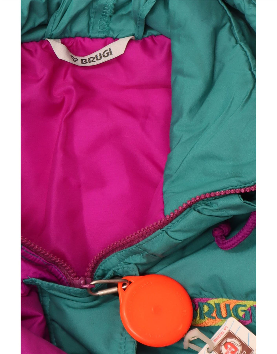 Brugi Damen Skioverall IT 44 Mittelgrünes Colourblock-Polyamid