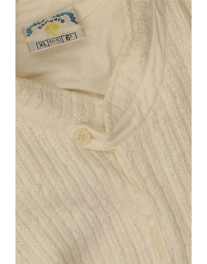 Navigare Herren-Strickjacke IT 50/52 Mittelweiß