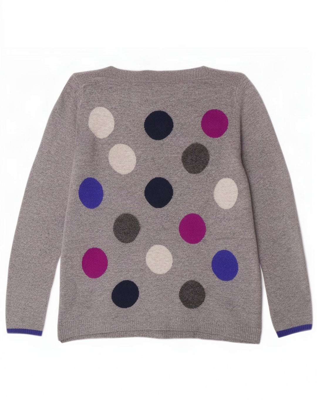 White Stuff Damen-Pullover mit U-Boot-Ausschnitt, Gr. 10, klein, grau, geometrisch