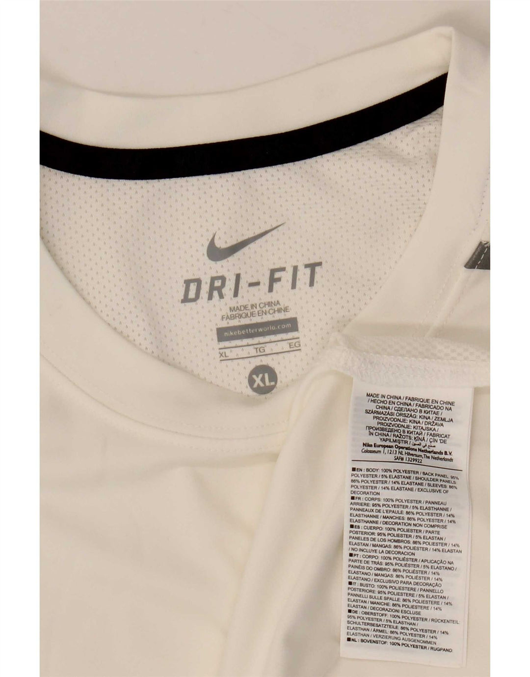 Nike Herren Dri Fit T-Shirt Top XL Weiß Polyester