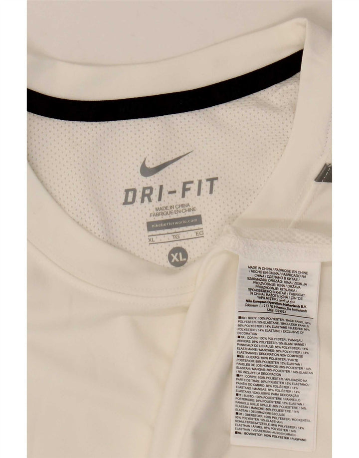Nike Herren Dri Fit T-Shirt Top XL Weiß Polyester