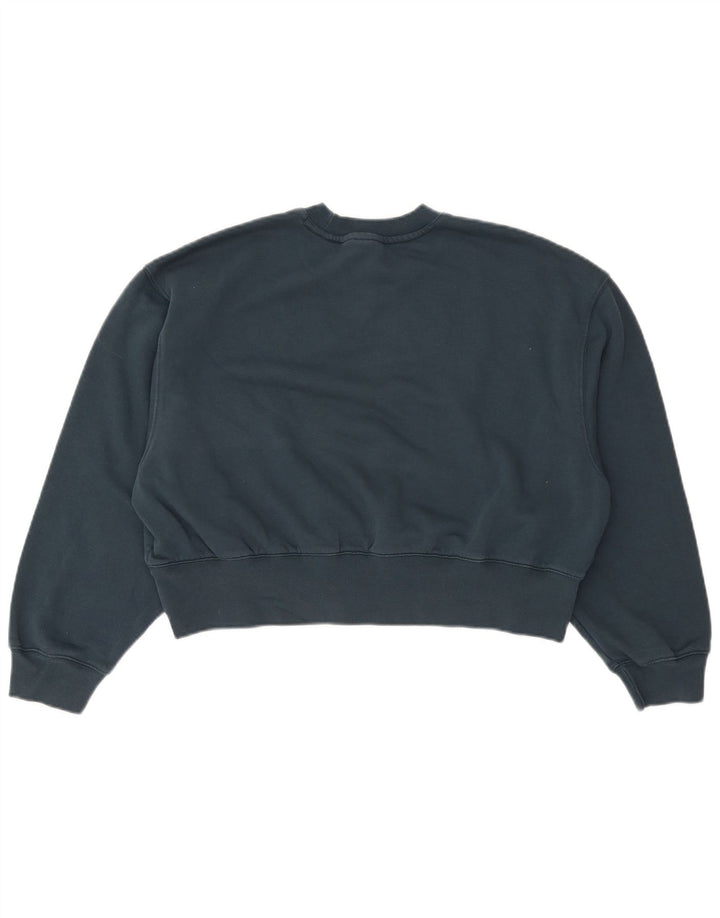 Adidas Damen Crop Oversized Sweatshirt Pullover UK 8/10 Small Marineblau