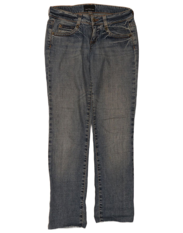 Calvin Klein Damen Slim Jeans W26 L30 Blaue Baumwolle