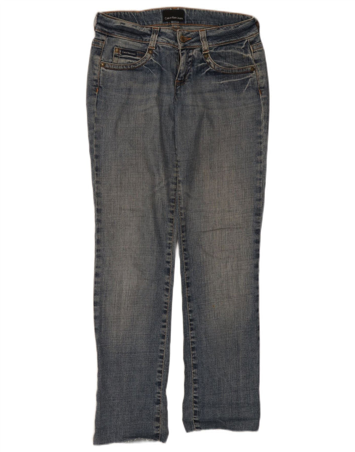 Calvin Klein Damen Slim Jeans W26 L30 Blaue Baumwolle