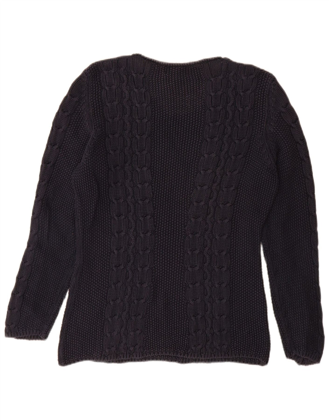 SISLEY Damen-Pullover mit U-Boot-Ausschnitt, UK 14, mittleres Marineblau