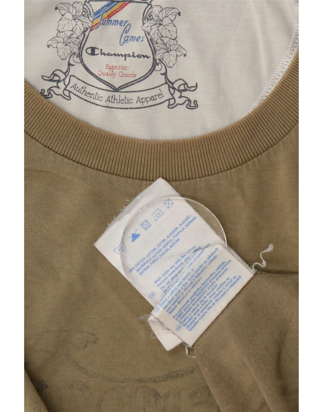 Champion Hawaii-Grafik-T-Shirt für Herren aus mittlerer Khaki-Baumwolle
