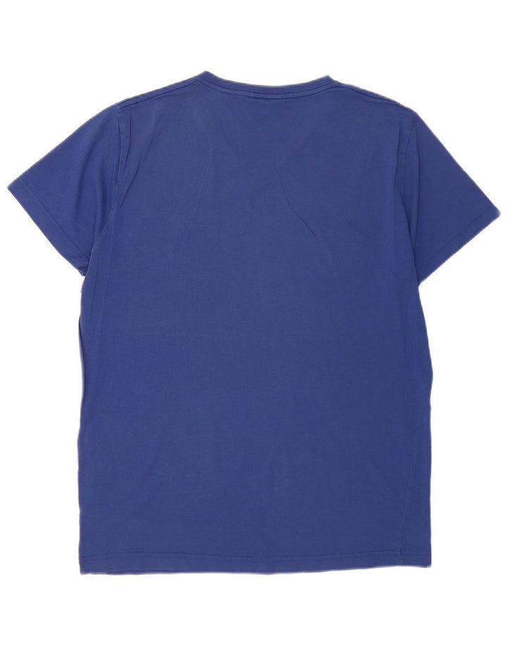 Gant Slim Fit T-Shirt-Oberteil für Herren, groß, aus blauer Baumwolle