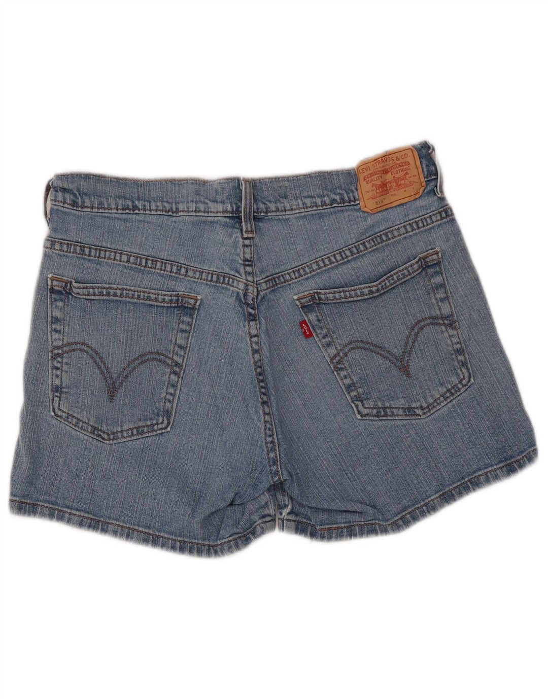 LEVI'S Damen 515 Denim-Shorts mit hoher Taille, US 10, Größe L, W30, blaue Baumwolle