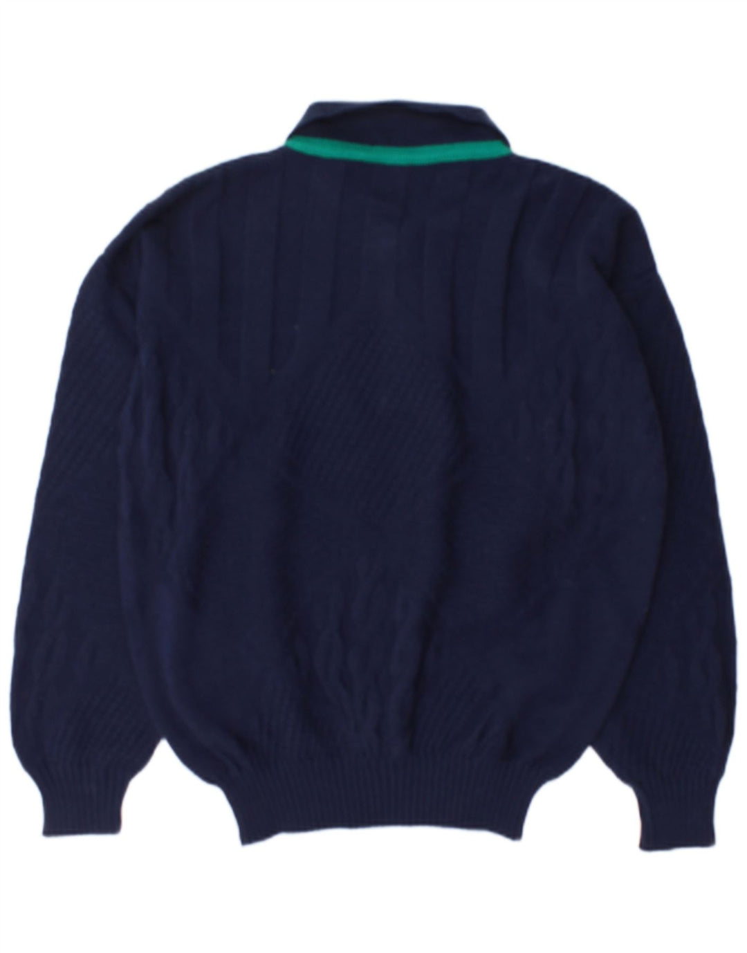 Vintage Herren Rollkragenpullover Pullover Große Marineblaue Wolle