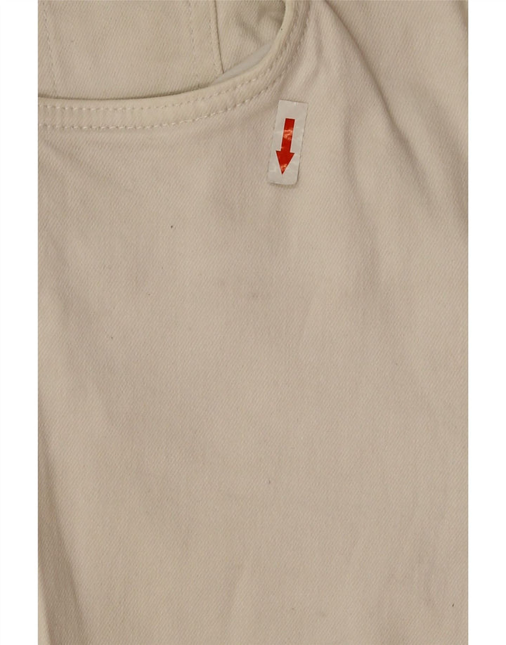 Gerade Bootcut-Jeans für Damen von Zara, EU 38, Größe S, W28, L26, cremefarbene Baumwolle