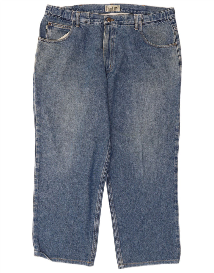 L.L.Bean Herren Straight Jeans W38 L29 Blaue Baumwolle