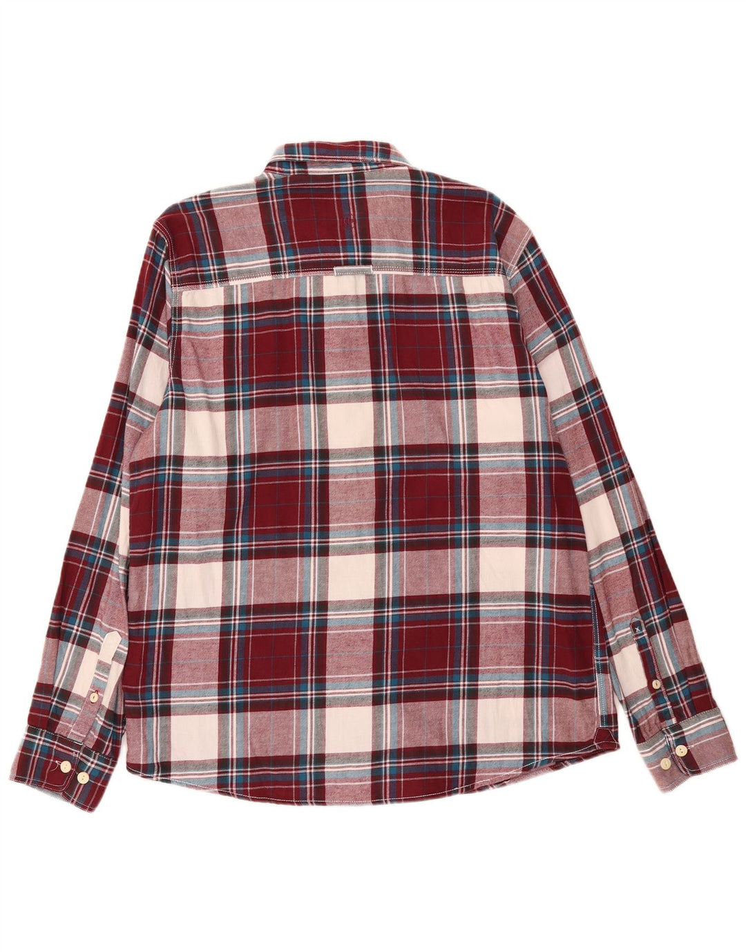 FAT FACE Mens Classic Fit Flannel Shirt Large Red Check Cotton