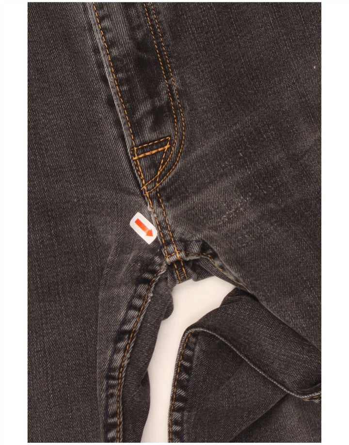 LEVI'S Herren 504 Straight Jeans W34 L32 Schwarze Baumwolle