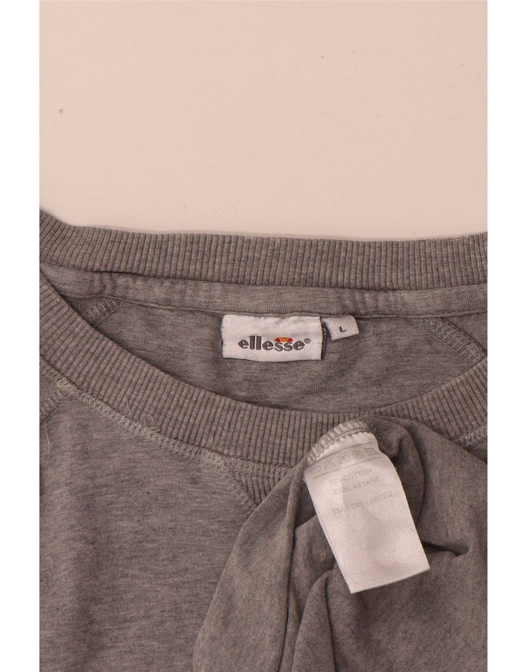 Ellesse Herren-T-Shirt mit Grafik, groß, grau gesprenkelte Baumwolle