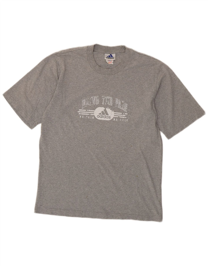 ADIDAS Herren Grafik T-Shirt Top Small Grau Baumwolle