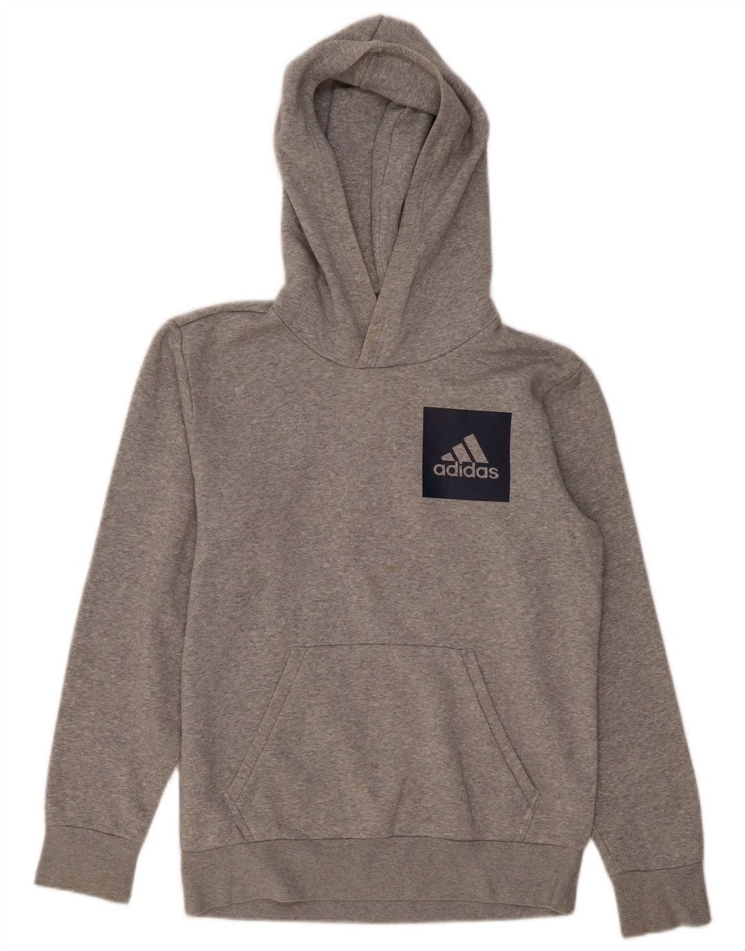ADIDAS Herren Graphic Hoodie Pullover Kleine graue Baumwolle
