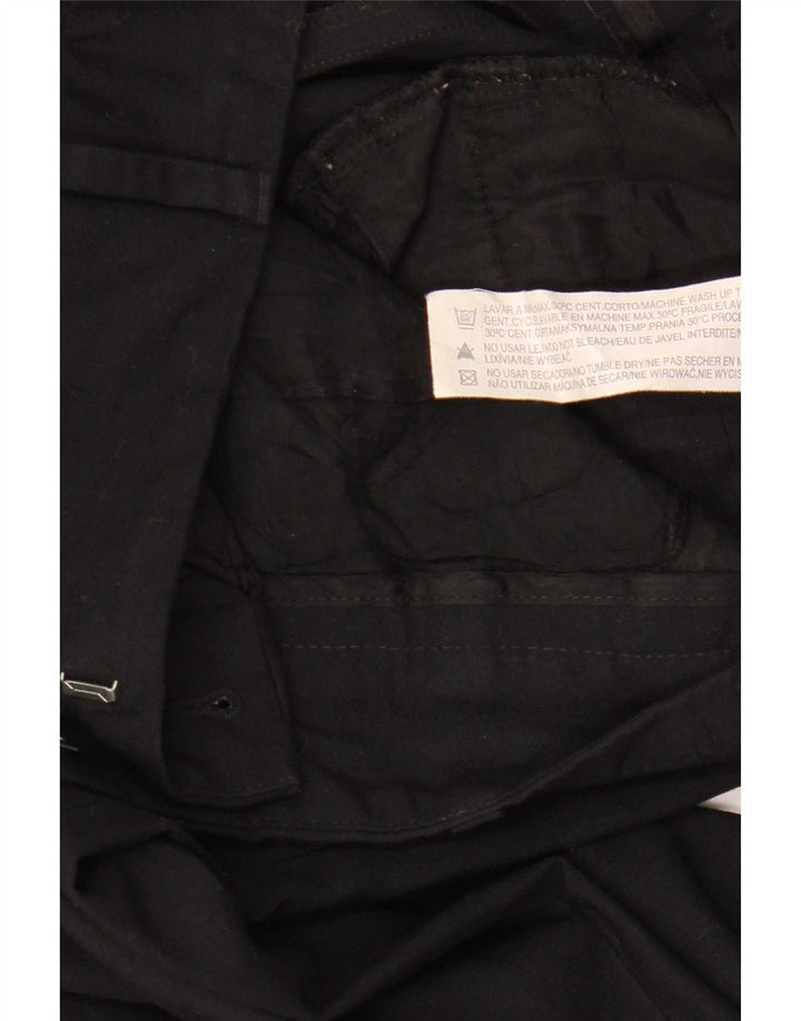 Zara Damen Bootcut Chino Hose EU 38 Small W28 L32 Schwarz Polyester