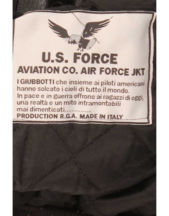 U.S. Air Force Herren Graphic Flight Aviator Jacke UK 42 XL Schwarz