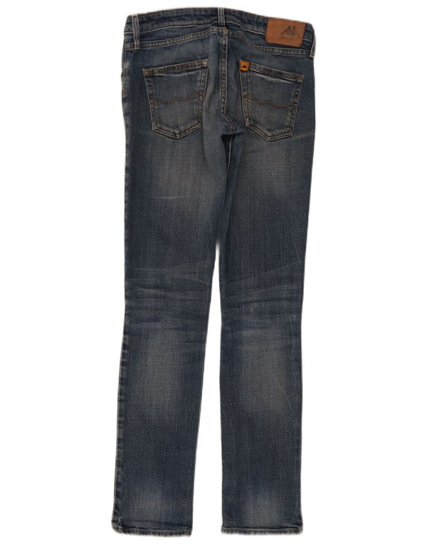 Kappa Damen-Jeans mit niedriger Taille, Röhrenjeans, W26, L30, blaue Baumwolle